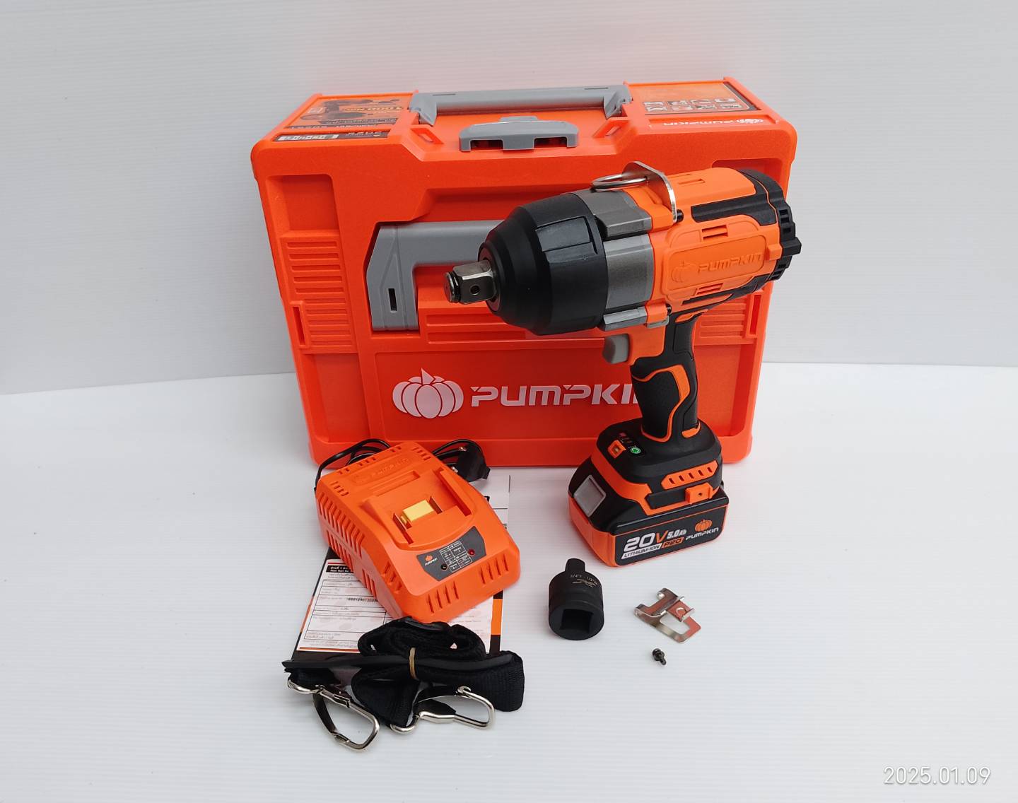 PUMPKIN บล็อกกระแทกไร้สาย 20v แรงบิดสูง 1000Nm. 3/4" INF-34IWCB10-501K 50291