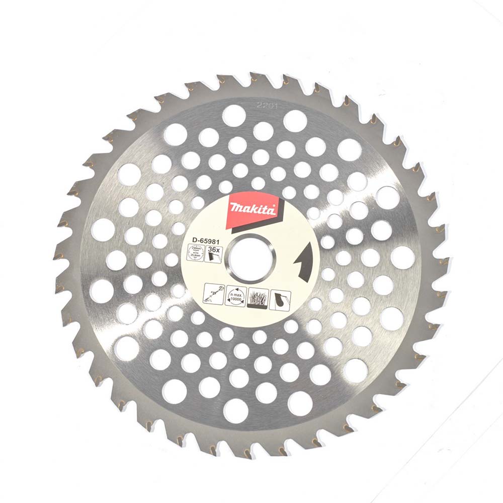 ใบเลื่อยวงเดือนฟันคาร์ไบด์ตัดหญ้า 230mmx36T รูเพลา25.4mm. MAKITA D-65981