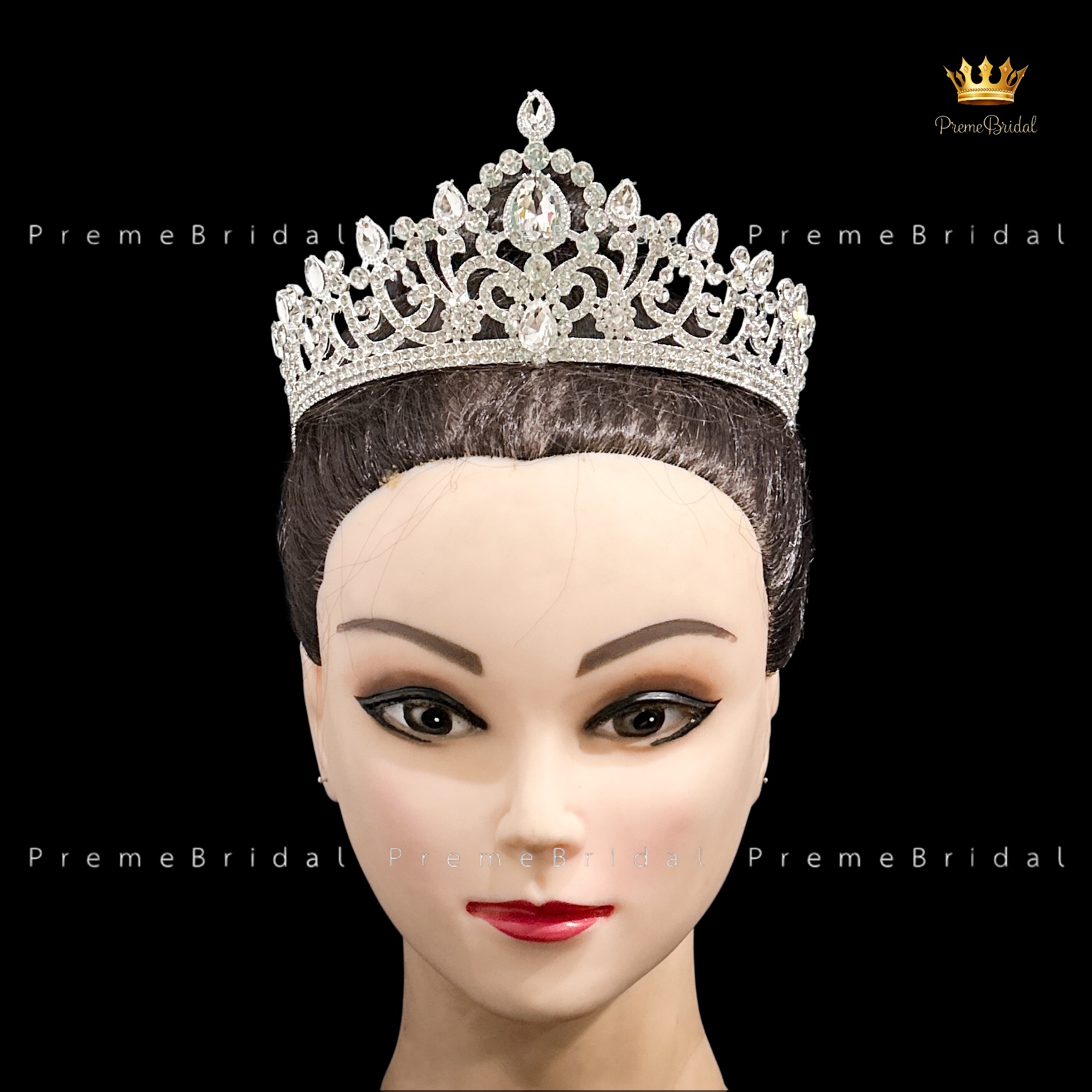 (พร้อมส่ง) เทียร่า 439 มงกุฎครึ่งหัว งานเจ้าสาว งานประกวด สวย ปราณีต QCเพชรทุกเม็ด สินค้าพร้อมส่งจากไทย