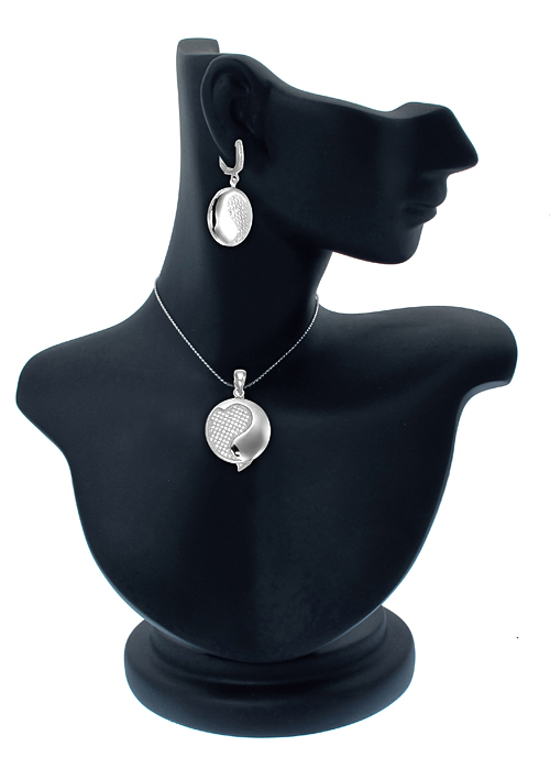 ต่างหูพร้อมจี้ ( เงิน ) = Earring with Pendant ( Silver )