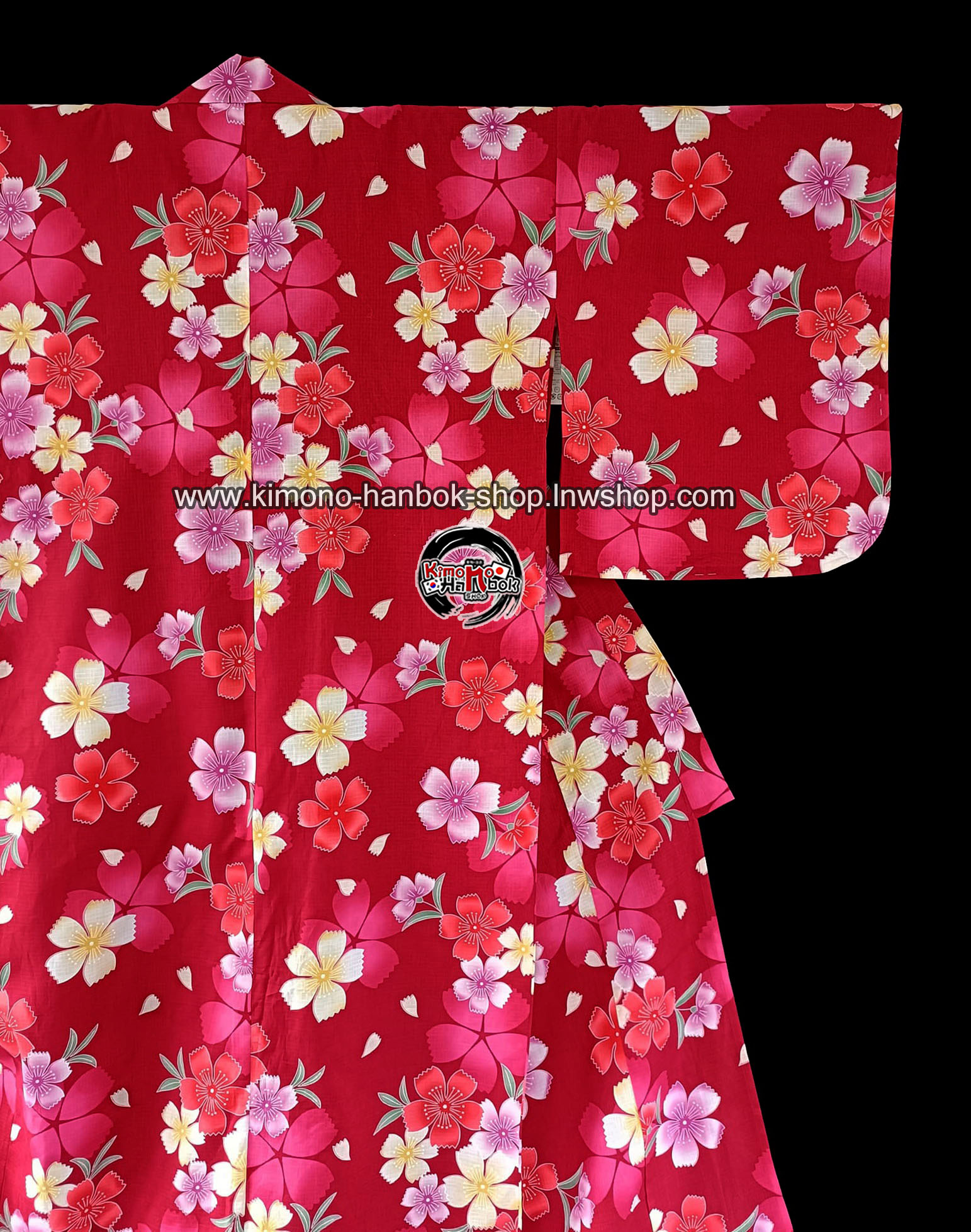 ยูกาตะแดงซากุระ02 size: S-M เหมาะกันคนสูงไม่เกิน160cm