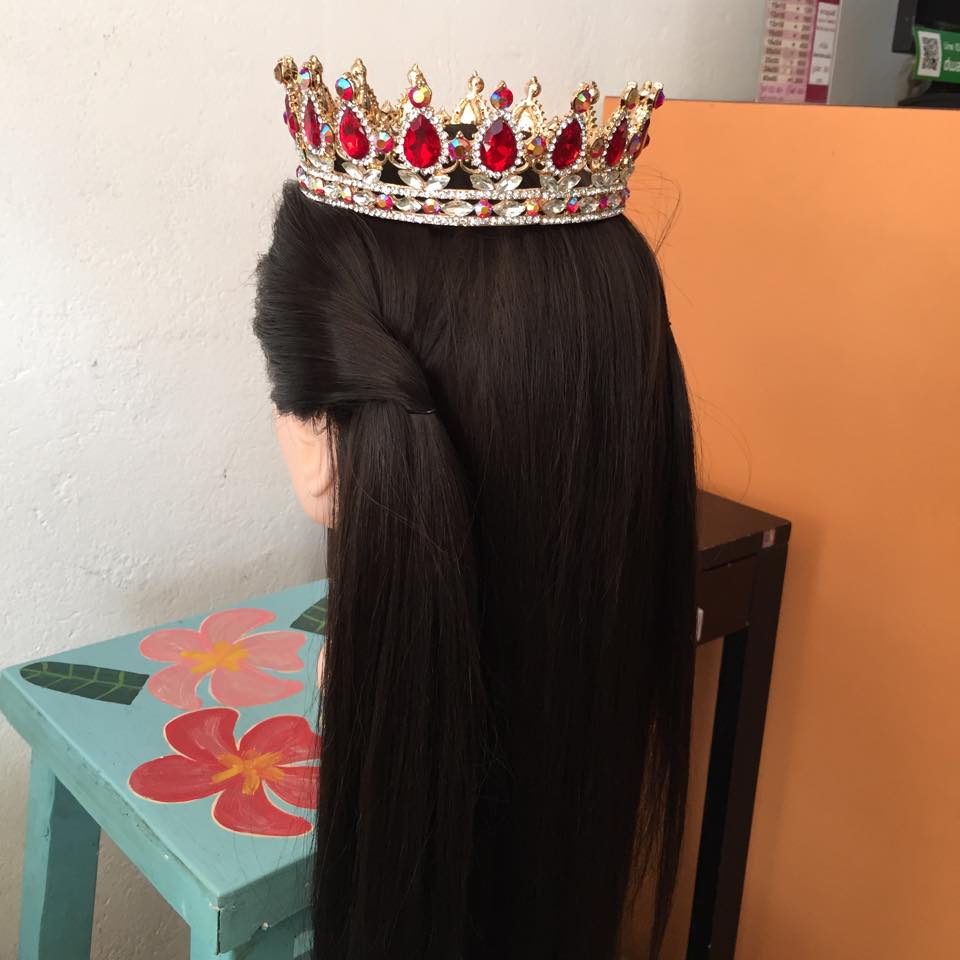 (พร้อมส่ง) มงกุฎ 018-สีแดงล้วน