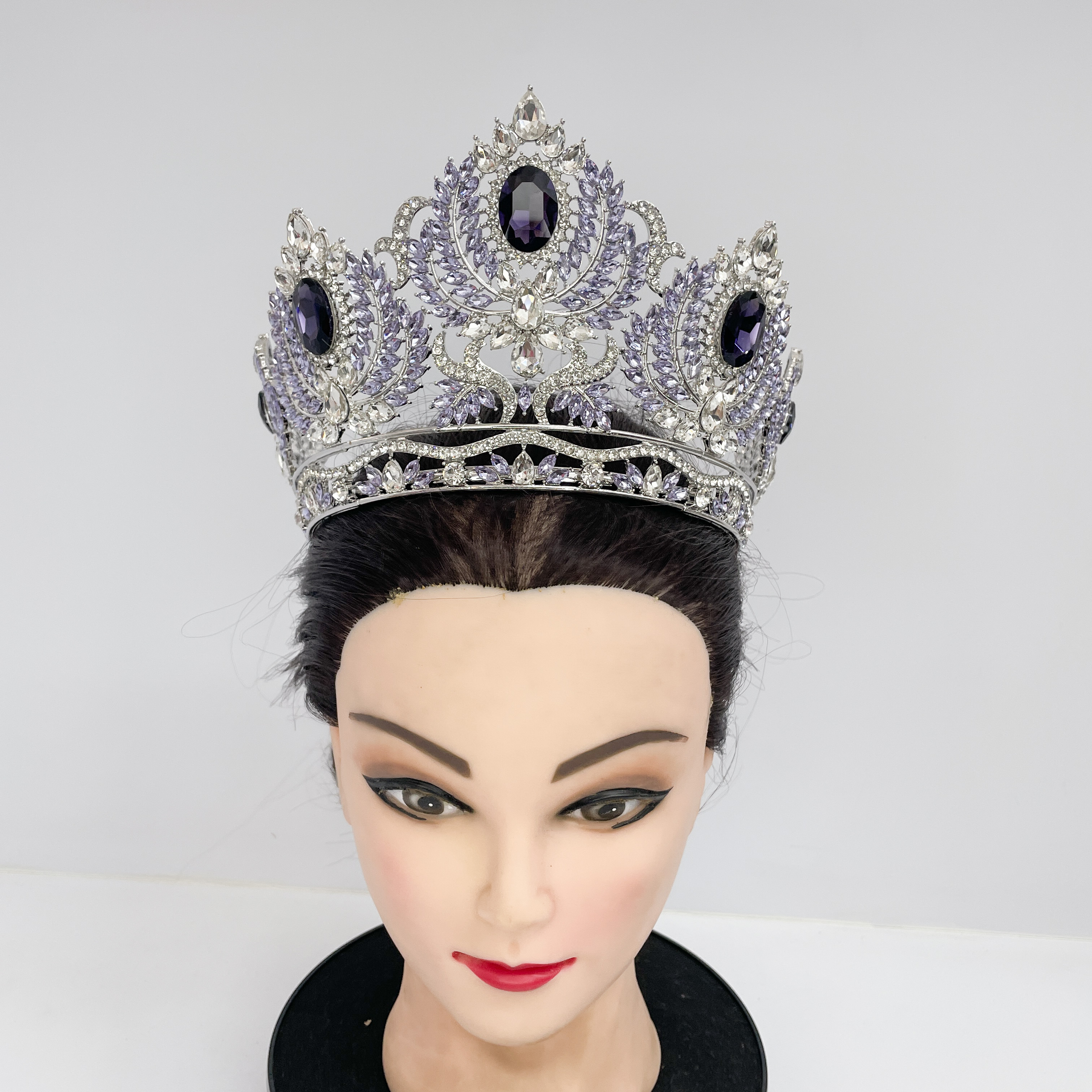 (พร้อมส่ง) มงกุฏ 089 สีม่วง มงกุฎนางงาม มงกุฎเพชร มงกุฎประกวด สินค้าพร้อมส่ง ไม่ต้องรอนาน งานพรีเมี่ยม