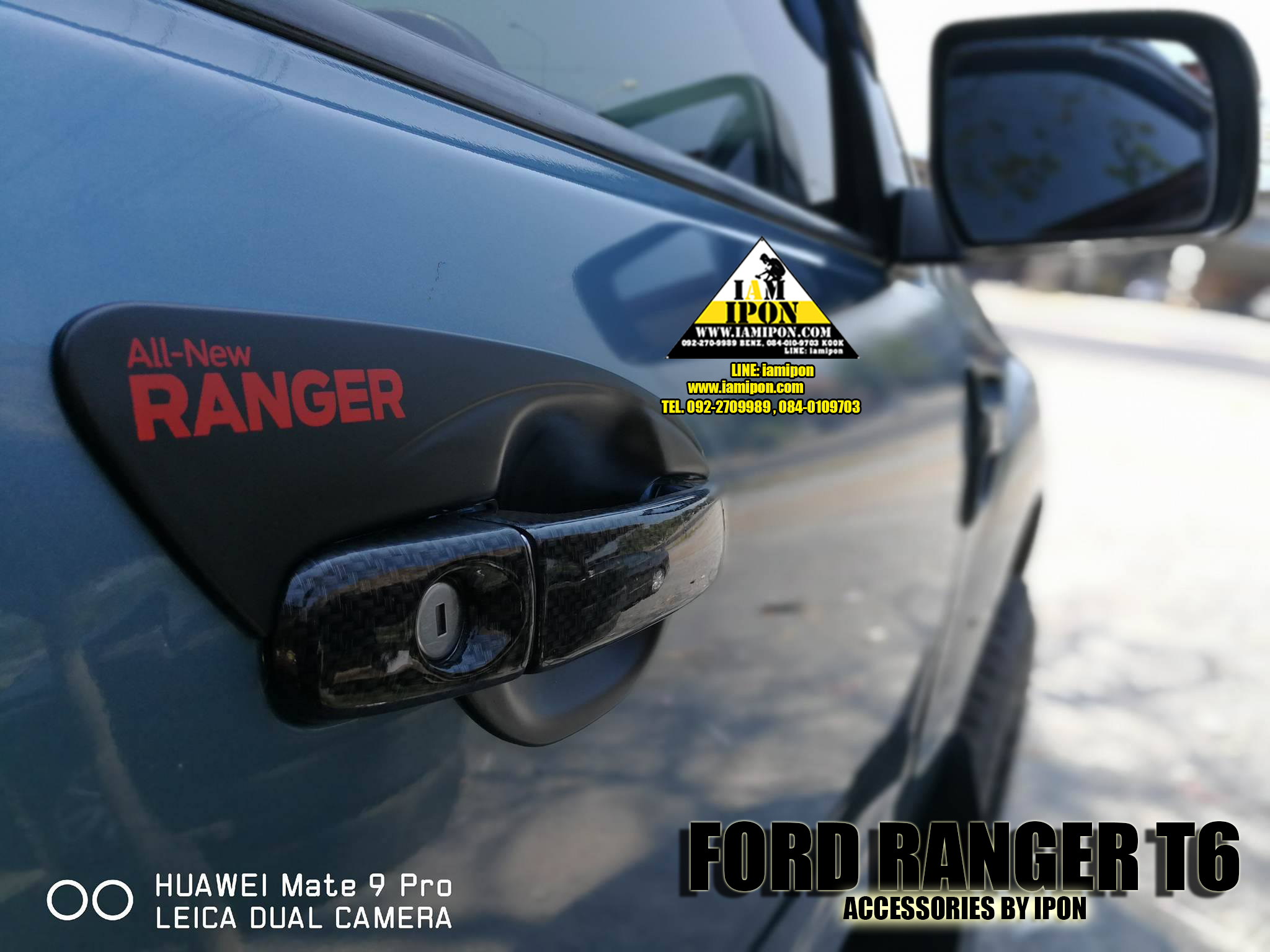 DOOR HANDLE FORD RANGER T6-MC CARBON ครอบมือจับคาร์บอน ฟอร์ดเรนเจอร์ T6-MC