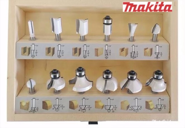 ชุดดอกทริมเมอร์1/4 12ตัวชุด D-53584 MAKITA