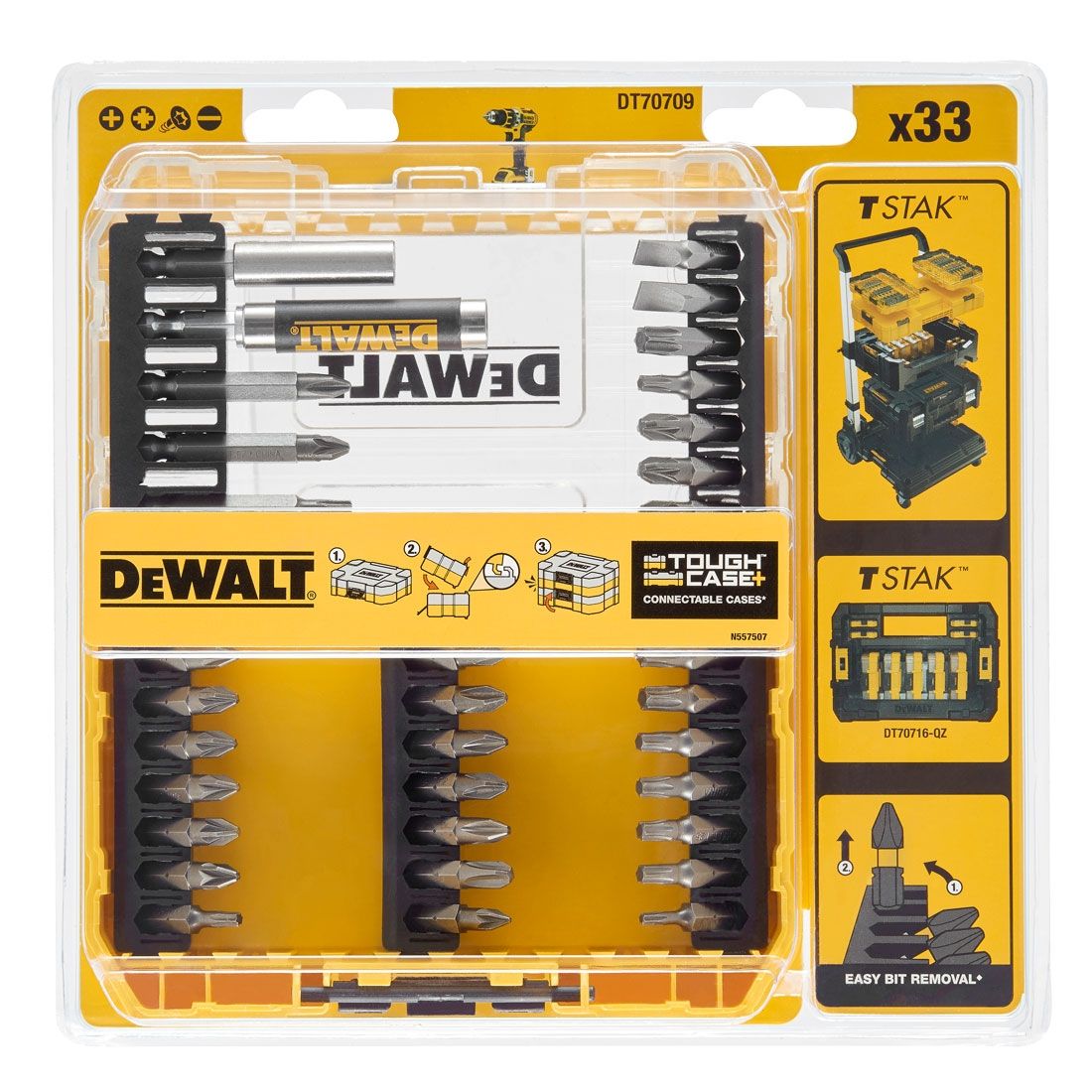ชุดดอกไขควง33ชิ้น DT70709 DEWALT