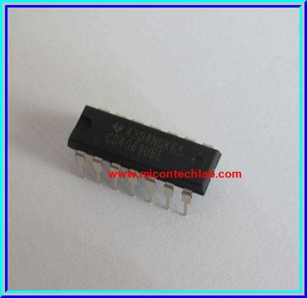 1x CD4069 Six CMOS Inverter Circuits (Not gate) IC Chip