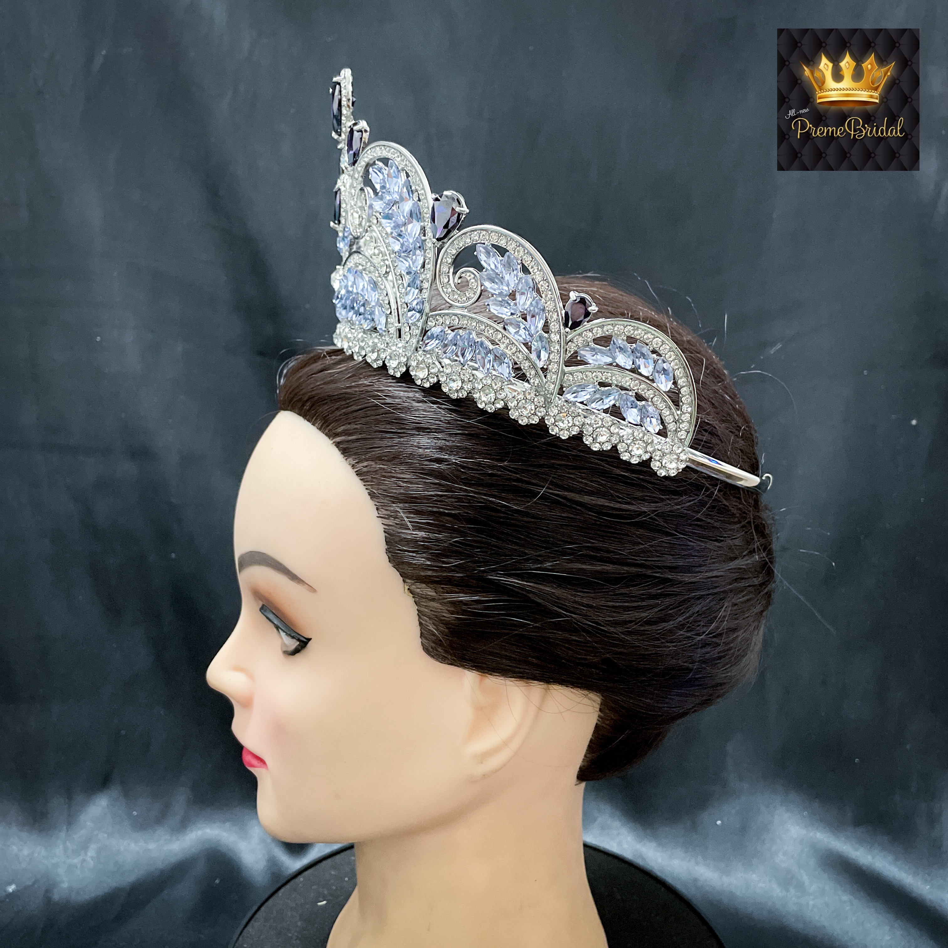 (พร้อมส่ง) มงกุฏ 087 สีม่วง มงกุฎนางงาม มงกุฎเพชร มงกุฎประกวด สินค้าพร้อมส่ง ไม่ต้องรอนาน งานพรีเมี่ยม