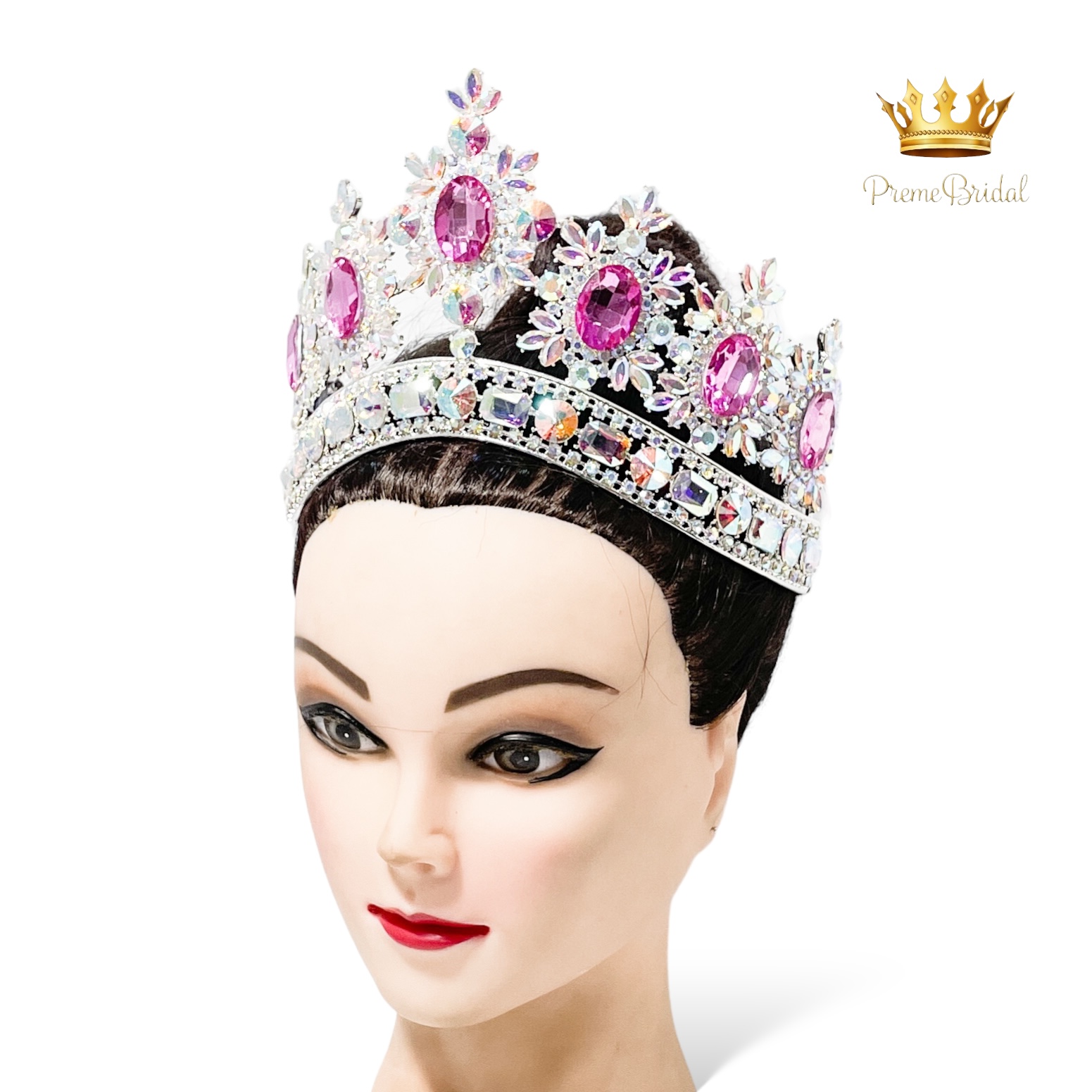 (พร้อมส่งจากไทย) มงกุฏ 100 สีชมพู มงกุฎนางงาม มงกุฎเพชร มงกุฎประกวด สินค้าพร้อมส่ง ไม่ต้องรอนาน งานพรีเมี่ยม