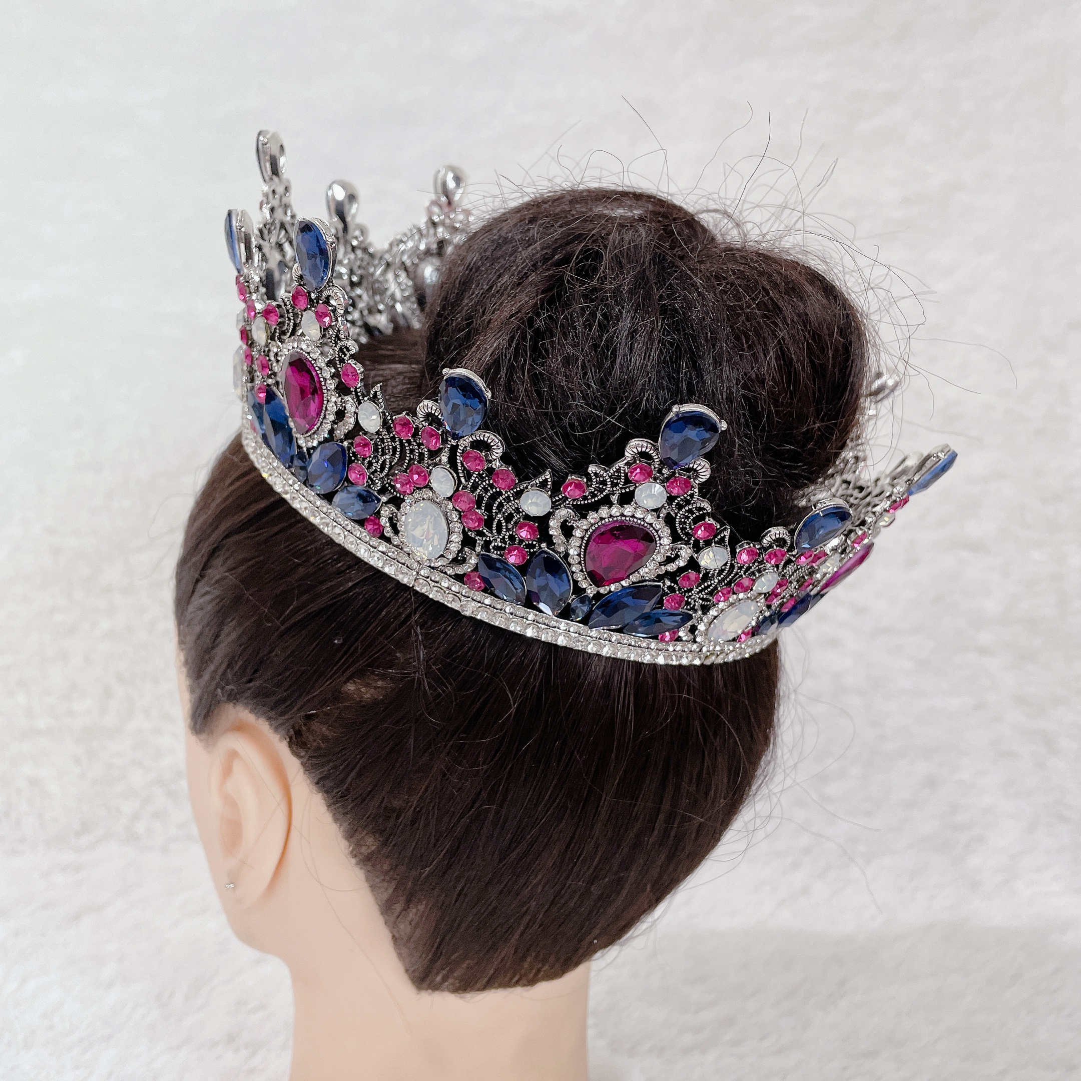 (พร้อมส่งจากไทย) มงกุฏ 110 สีน้ำเงิน มงกุฎเพชร มงกุฎประกวด สินค้าพร้อมส่ง ไม่ต้องรอนาน งานพรีเมี่ยม