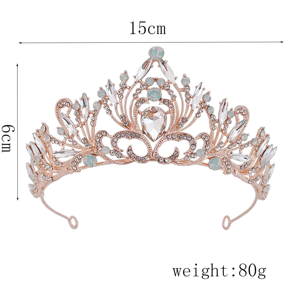 (พร้อมส่ง) เทียร่า 331 สีโรสโกลด์ มงกุฎนางงาม งานสวย ปราณีต QCเพชรทุกเม็ด สินค้าพร้อมส่งจากไทย