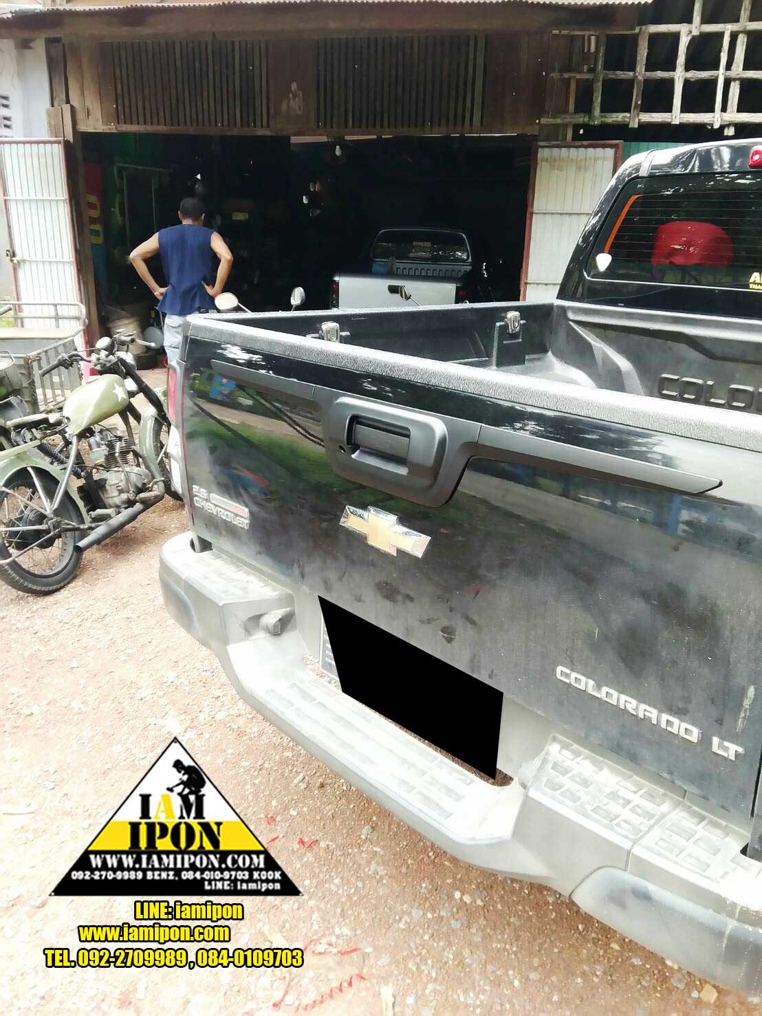 TRAIL HANDLE&TRAIL PLATE HANDLE CHEVROLET COLORADO FLATBLACK ครอบมือจับฝาท้ายและเบ้ารองมือเปิดฝาท้ายดำด้านเชฟโรเลตโคโลราโด