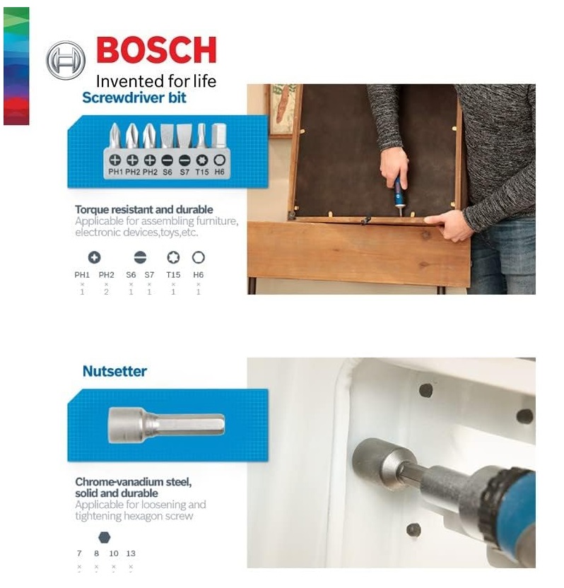 ชุดเครื่องมือ 15 ชิ้น รุ่น 2607017522 BOSCH