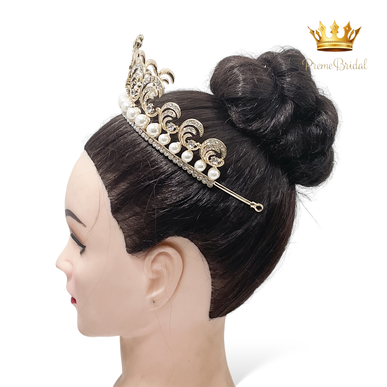 (พร้อมส่ง) เทียร่า 005 สีทอง มงกุฎนางงาม มงกุฎเจ้าหญิง งานสวย ปราณีต QCเพชรทุกเม็ด สินค้าพร้อมส่งจากไทย