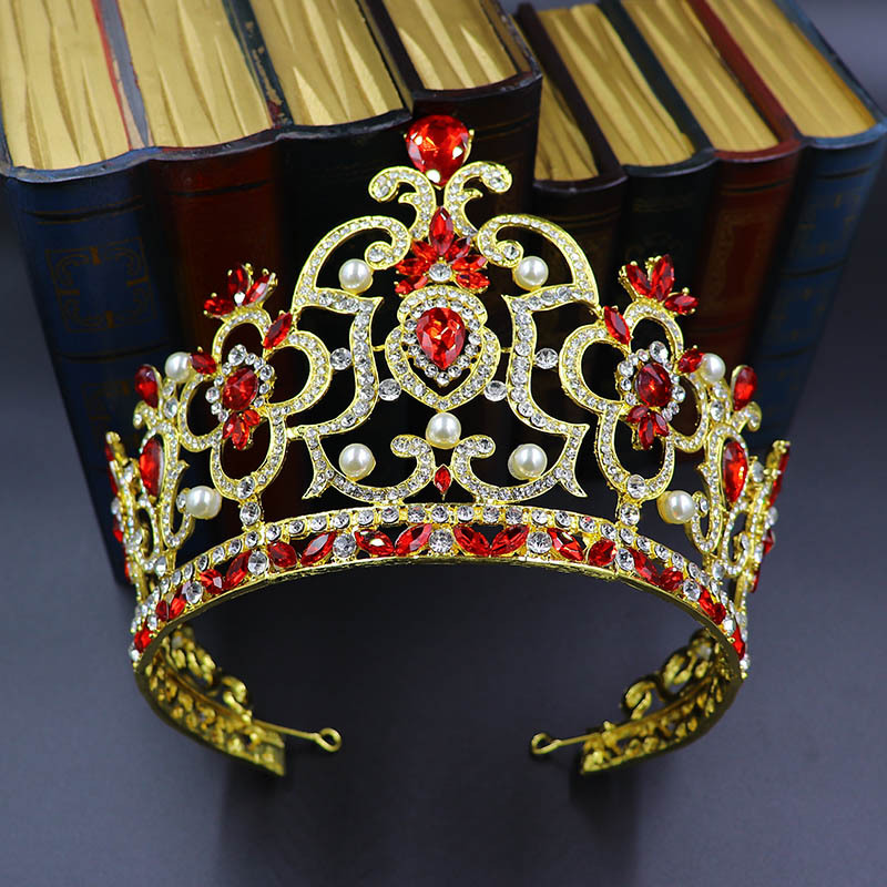 (พร้อมส่ง) เทียร่า 166 สีแดง-ทอง-ขาว มงกุฎนางงาม มงกุฎเจ้าหญิง งานสวย ปราณีต “รีวิวดีมาก” สินค้าพร้อมส่งจากไทย