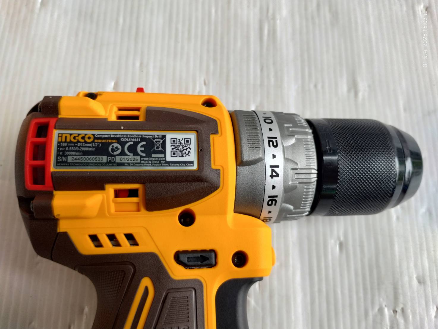 ชุดสว่านกระแทก16V +ชุดดอกไขควง COSLI241199 INGCO