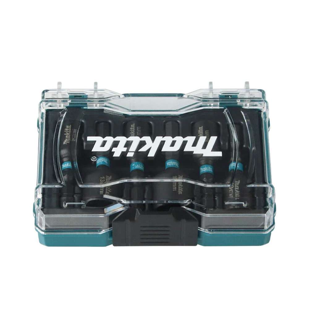 Makita E-15768 ชุดบล็อกอิมแพค 6-13 มม. ก้าน 50 มม. 1/4 นิ้ว สีดํา