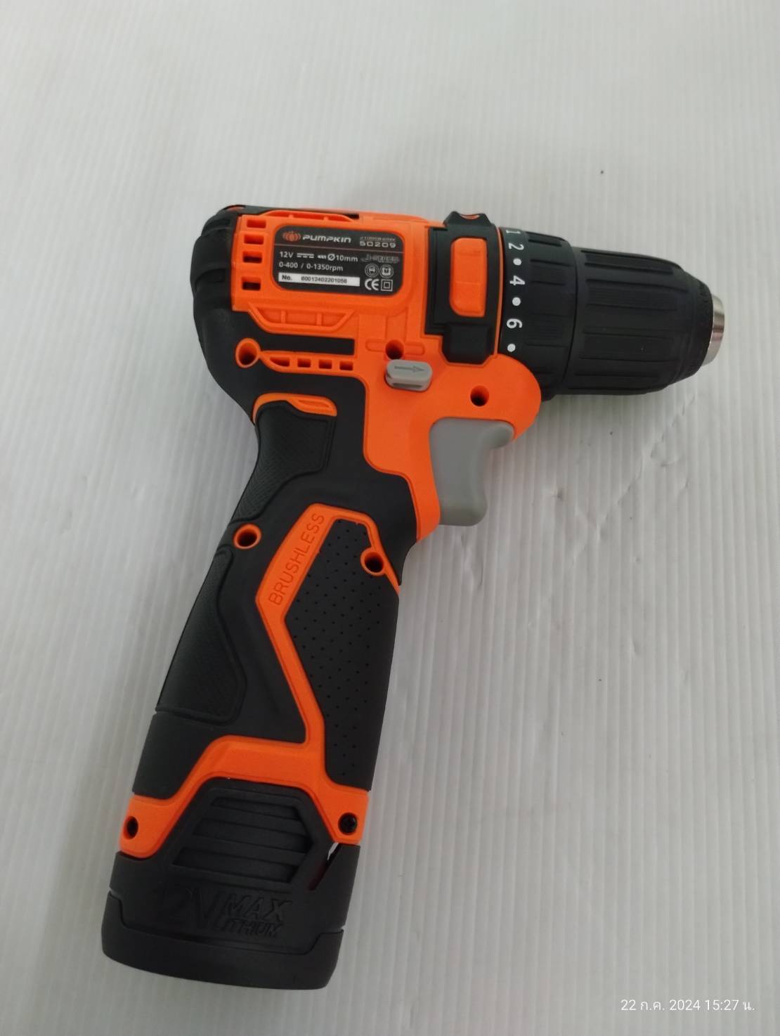 สว่านแบตไร้สาย12v รุ่น J-10DCB-202K PUMPKIN 50209