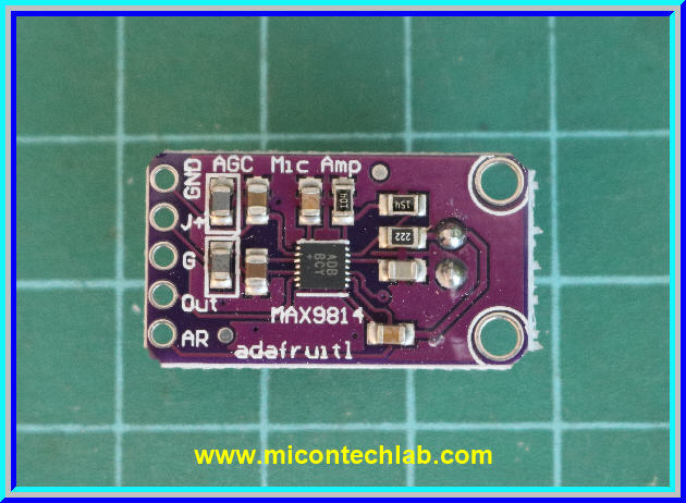 1x MAX9814 ไมโครโฟนมี AGC Amp Auto Gain
