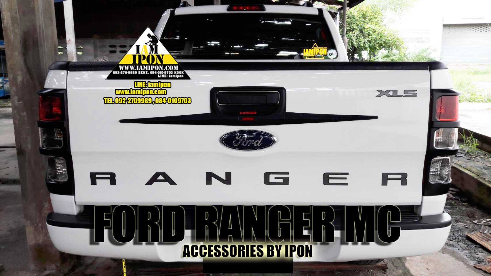 TRAIL PLATE DOOR HANDLE LONG FORD T6 - MC FLATBLACK เบ้ารองมือเปิดดาบดำด้านฟอร์ดเรนเจอร์ T6 - MC