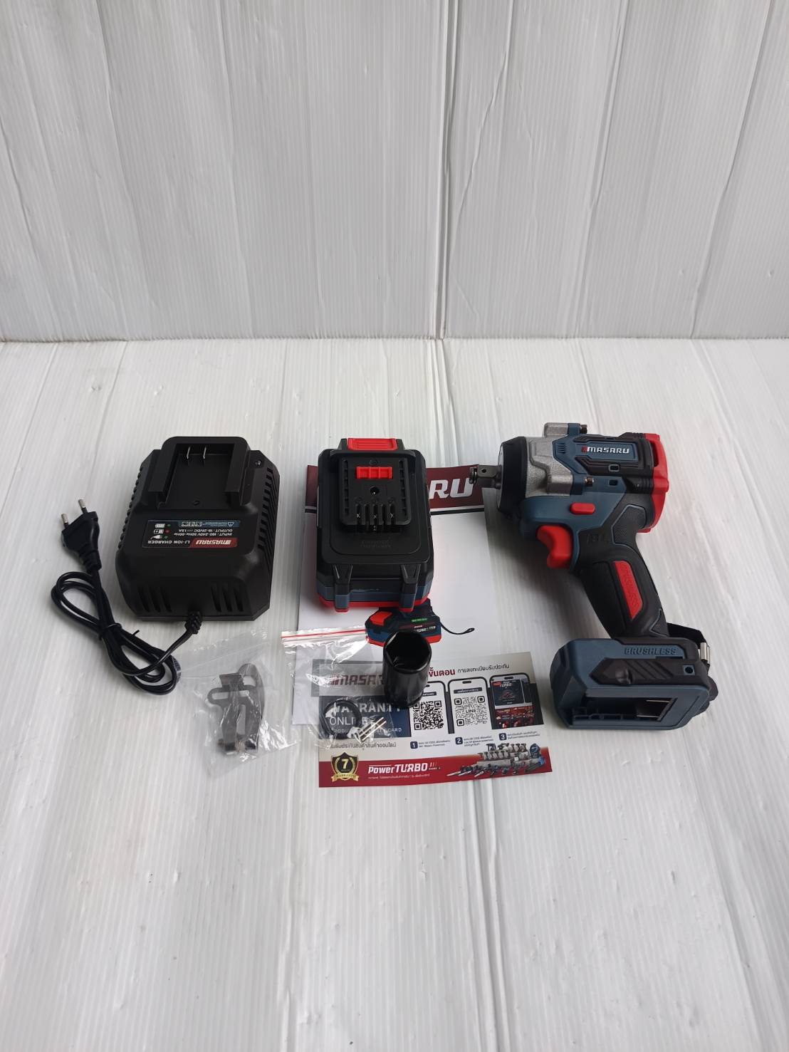 MASARU บล็อกไฟฟ้า รุ่น SCDW-230 แรงบิด 800 N.m 4 หุน แบตเตอรี่ลิเธียม ประกันสินค้า 1 ปี