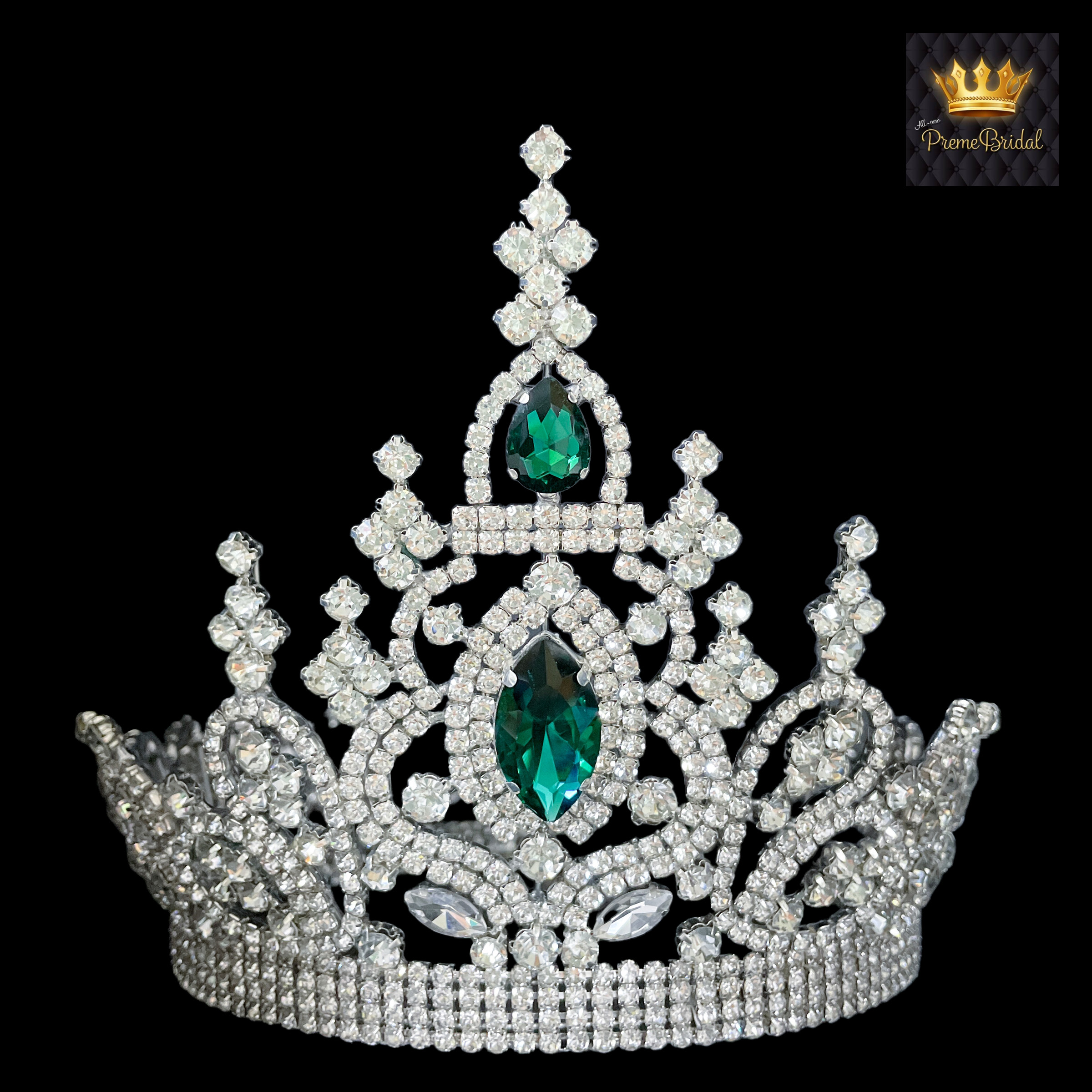 (พร้อมส่งจากไทย) มงกุฏ 107 สีเขียว มงกุฎนางงาม มงกุฎเพชร มงกุฎประกวด สินค้าพร้อมส่ง ไม่ต้องรอนาน งานพรีเมี่ยม