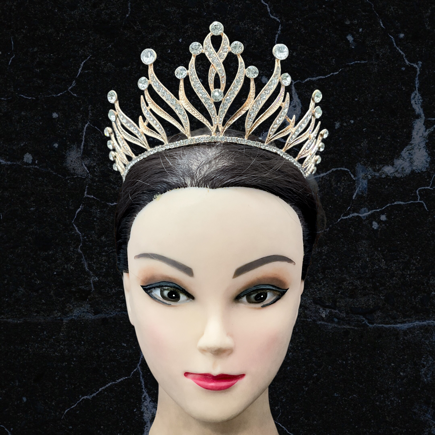 (พร้อมส่ง) เทียร่า 327 สีทอง มงกุฎนางงาม งานสวย ปราณีต QCเพชรทุกเม็ด สินค้าพร้อมส่งจากไทย