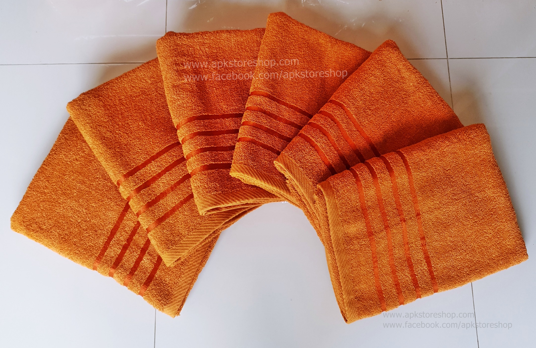 ขายส่ง ผ้าเช็ดตัวคอตตอน สีกรัก ส่ง 50 บาท