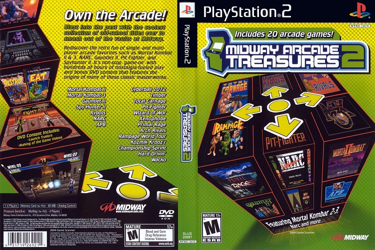 MIDWAY ARCADE TREASURES 2 [US : DVD5 1 Disc]