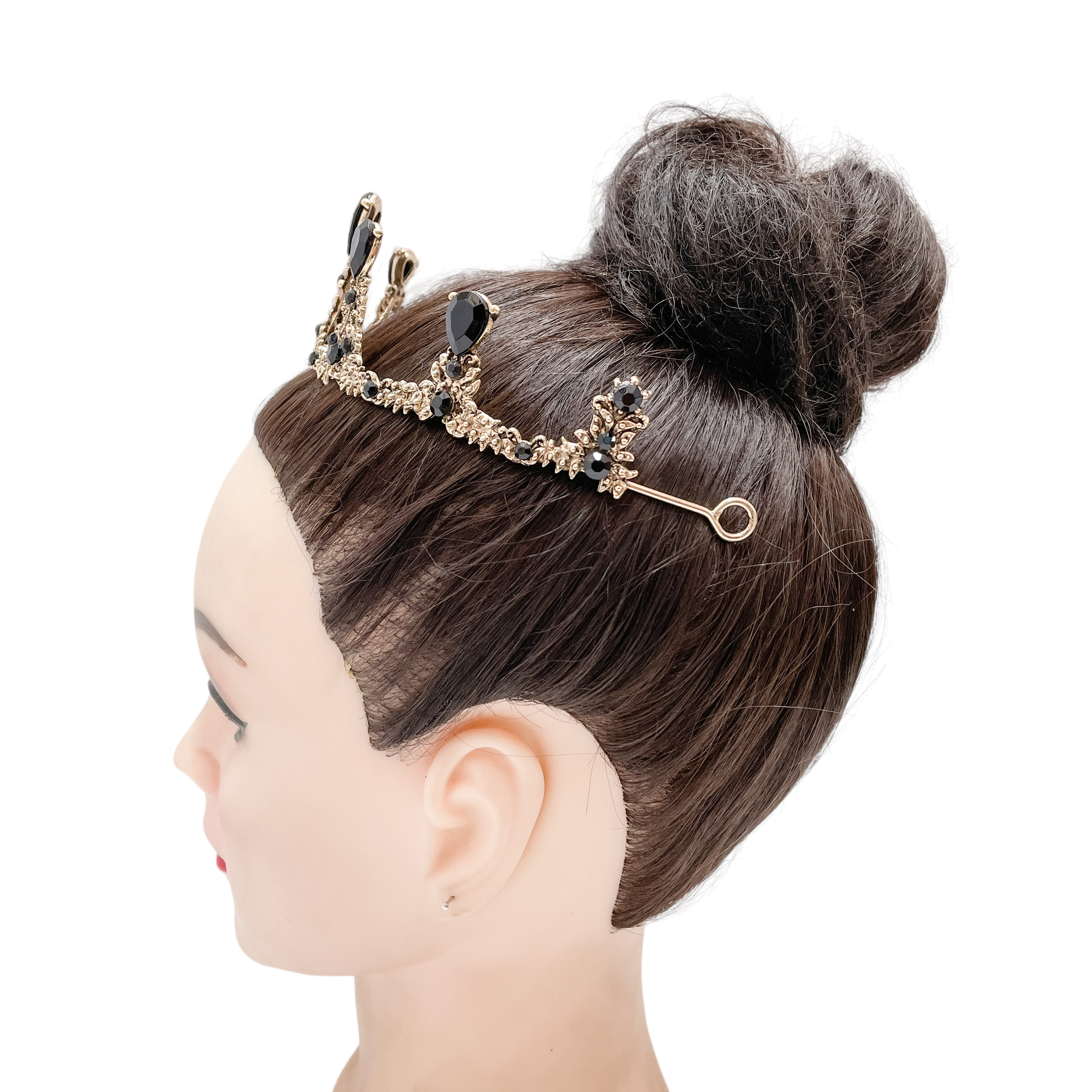 (พร้อมส่ง) มงกุฎสีดำ 372 งานสวย ปราณีต QCเพชรทุกเม็ด สินค้าพร้อมส่งจากไทย