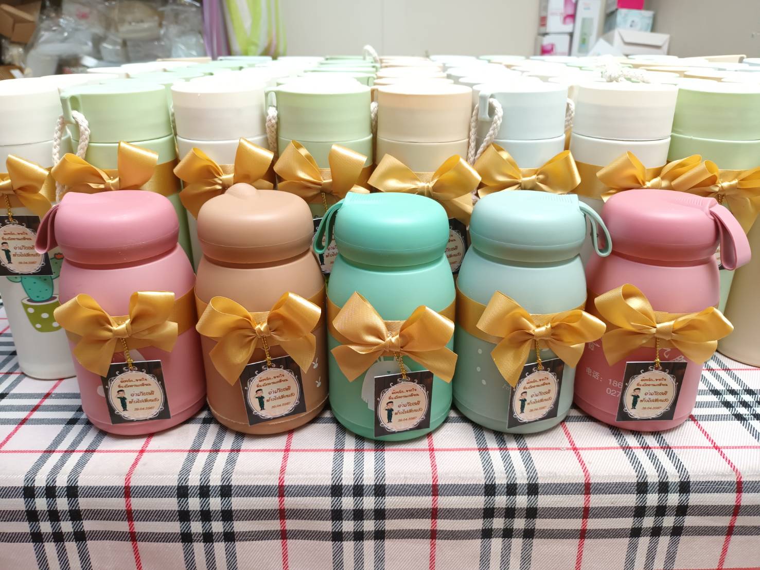 กระบอกน้ำ ขวดแก้ว ใส่ร้อน/เย็น ขนาด 14x7.5 ซม.