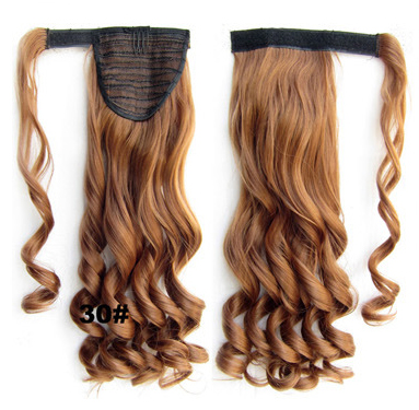 (พร้อมส่ง) วิกหางม้าแบบผูกมีปอยผมดัด ยาว 50 cm