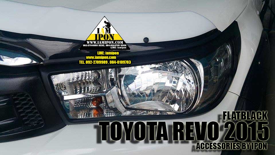 HEADLAMP COVER TOYOTA REVO 2015 FLATBLACK ครอบไฟหน้าดำด้านโตโยต้ารีโว่ 2015