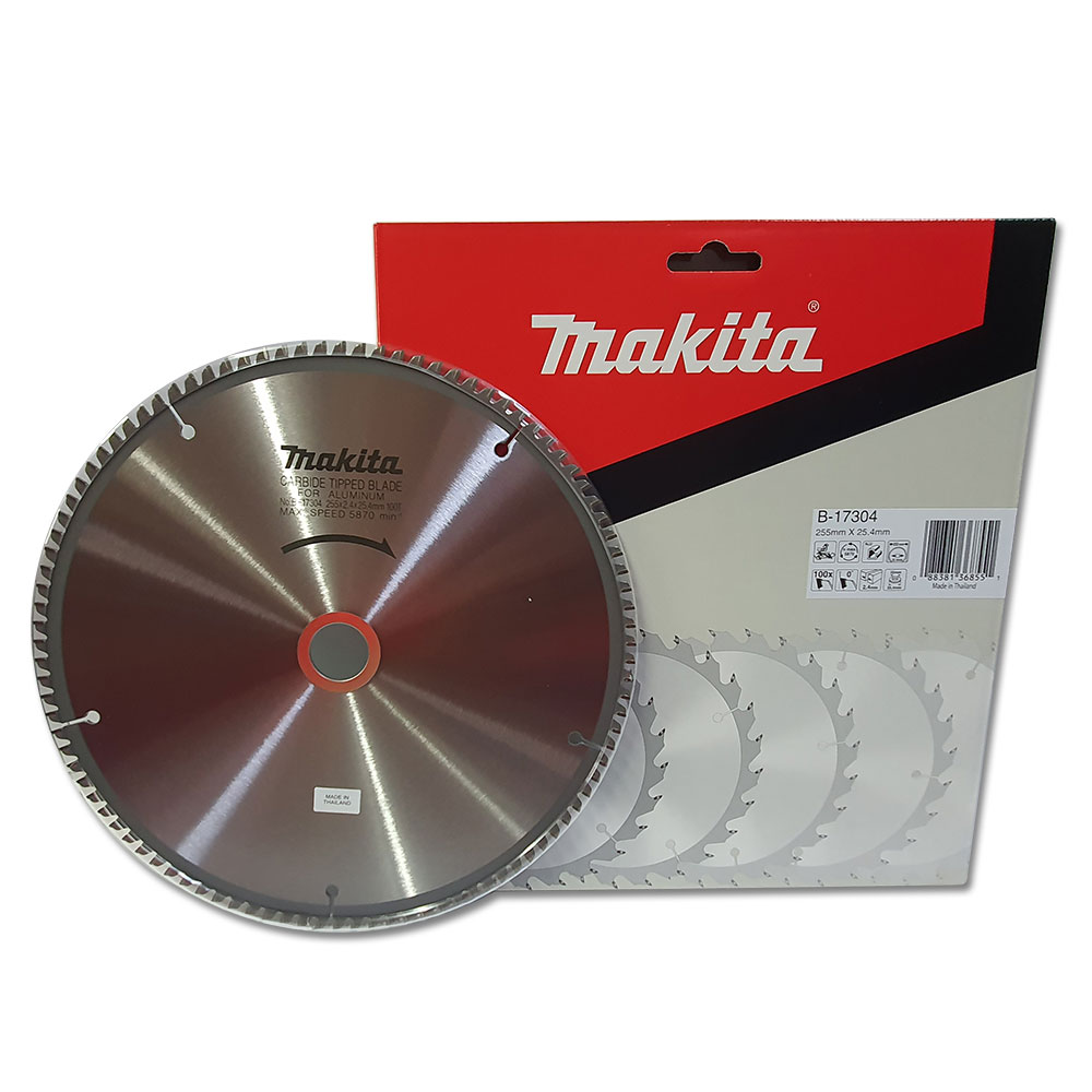ใบเลื่อยวงเดือน TCT 255×25.4x100T B-17304 MAKITA (ตัดมิเนียม)