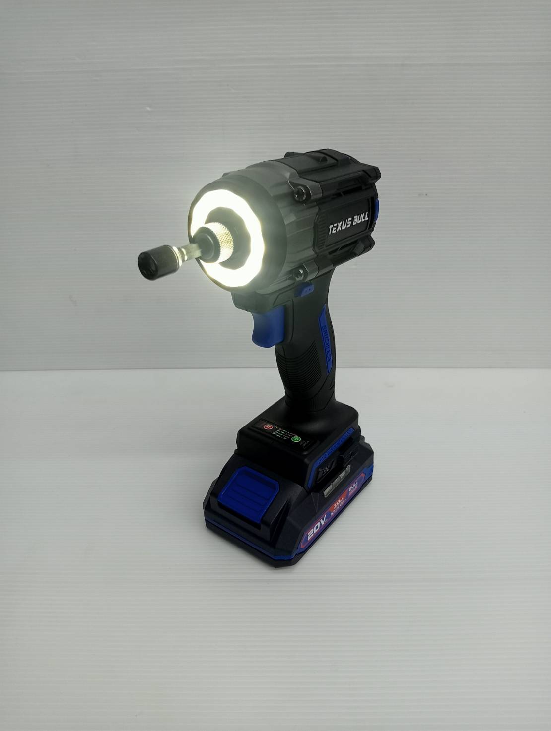 TEXUS BULL ไขควงแระแทกไร้สาย 20V พร้อมแบตเตอรี่ 2.0Ah อุปกรณ์19ชิ้น TX-9519