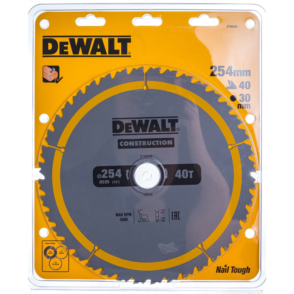 ใบเลื่อยวงเดือน10"X40T DEWALT DT90249