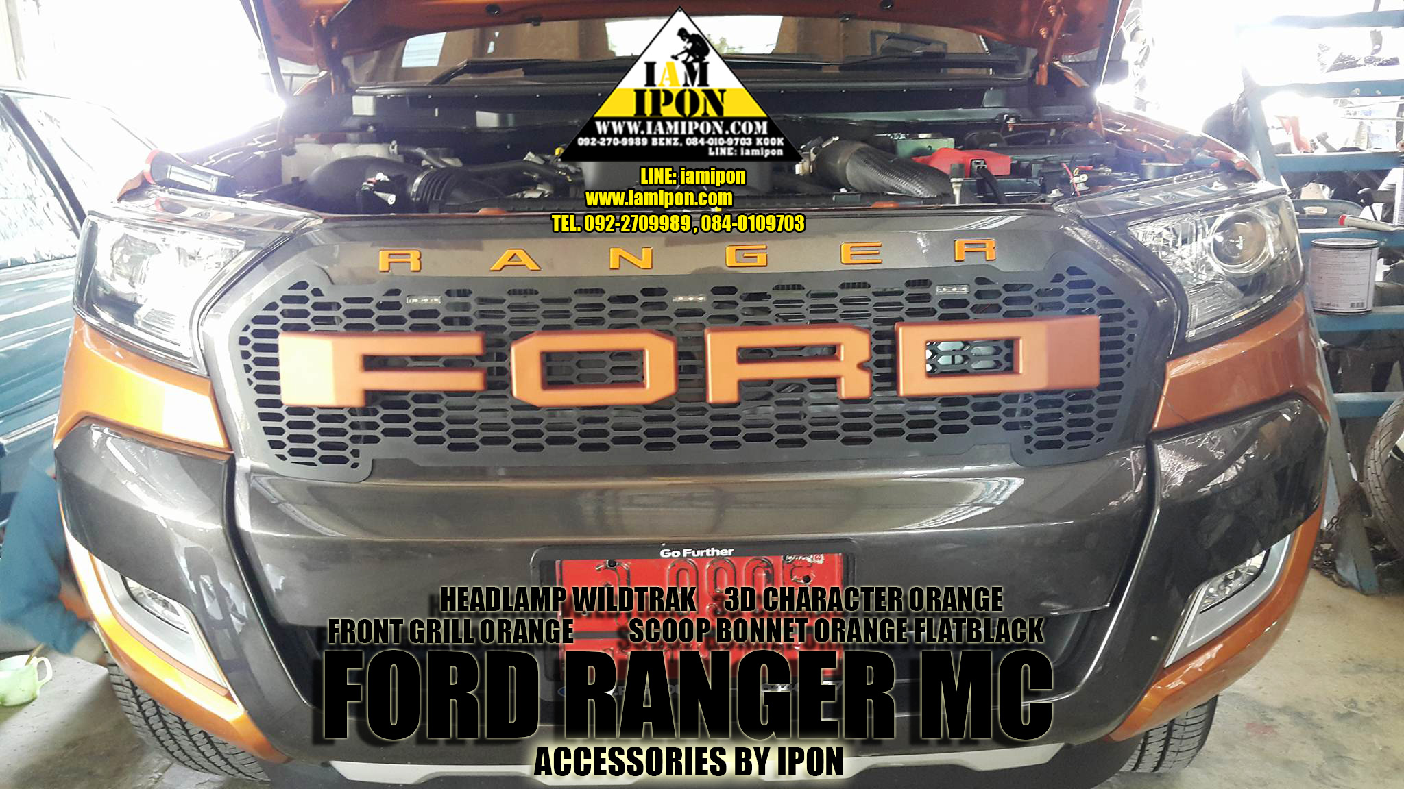 HEADLAMP COVER FORD RANGER MC WILDTRAK 2015 ครอบไฟหน้าวายแทรก ฟอร์ดเรนเจอร์เอ็มซี 2015