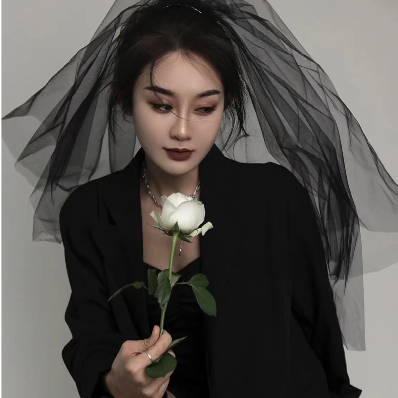 🎃🖤 เวลเจ้าสาวสีดำ BRIDAL VEIL Halloween 🖤🎃 พร้อมส่งจากไทย