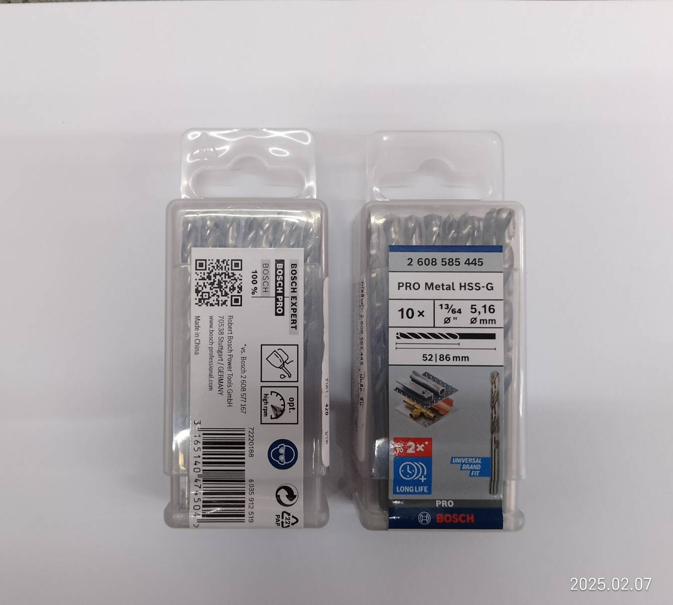 ดอกเจาะเหล็ก HSS-G 13/64 (5.16mm.) BOSCH (10ดอก/แพค) 2608585445