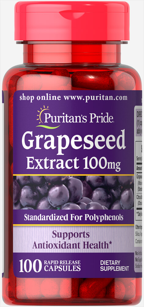 Puritan Grapeseed Extract 100 mg 100 Capsules