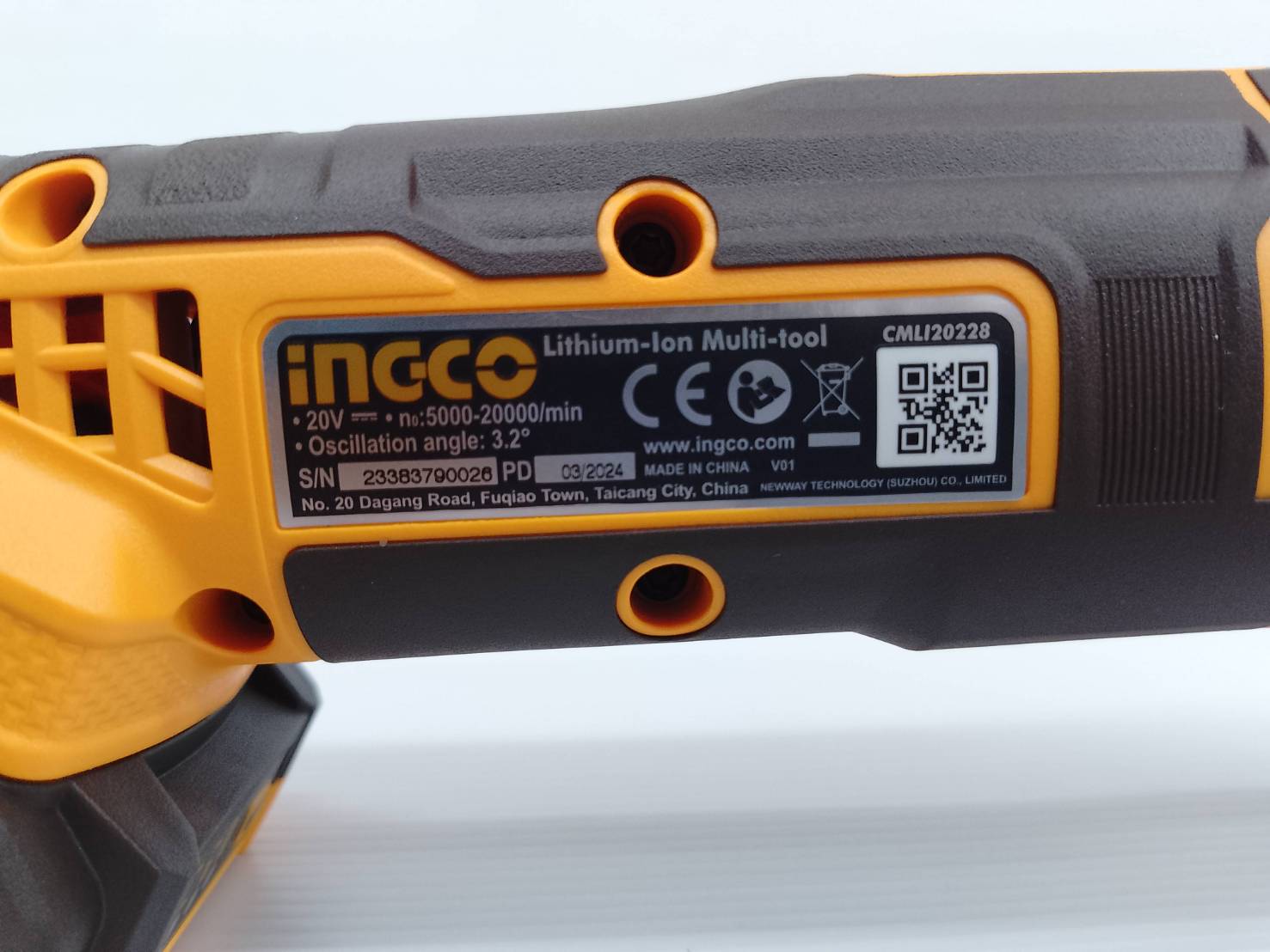 INGCO เครื่องเอนกประสงค์ไร้สาย 20V CMLI20228 (เครื่องเปล่า)