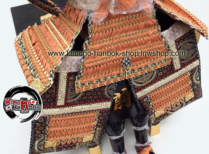 ชุดเกราะซามูไร (สีส้มอ่อน)ญี่ปุ่นแท้ Y O R O I +กล่อง no.5 SIZE:85cm