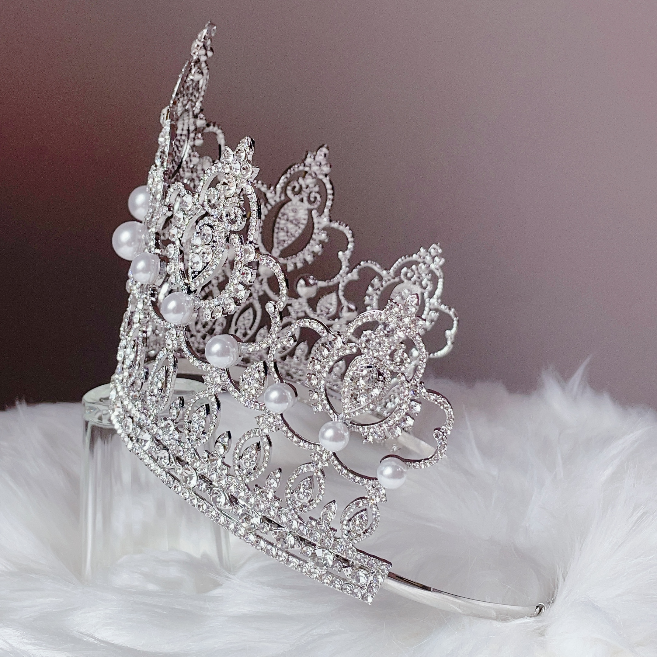 (พร้อมส่ง) มงกุฏ 092 สีเงิน มงกุฎนางงาม มงกุฎเพชร มงกุฎประกวด สินค้าพร้อมส่ง ไม่ต้องรอนาน งานพรีเมี่ยม