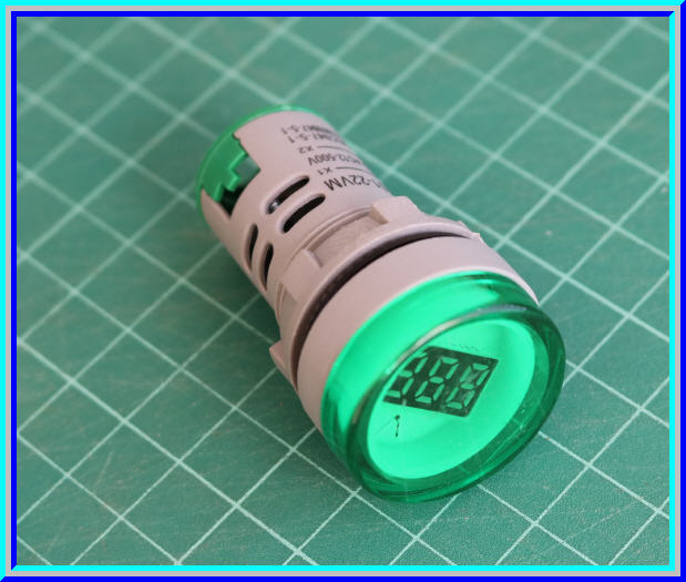 1x AD101-22VM ดิจิตอลเอซีโวลต์มิเตอร์ แรงดัน 12-500Vac สีเขียว