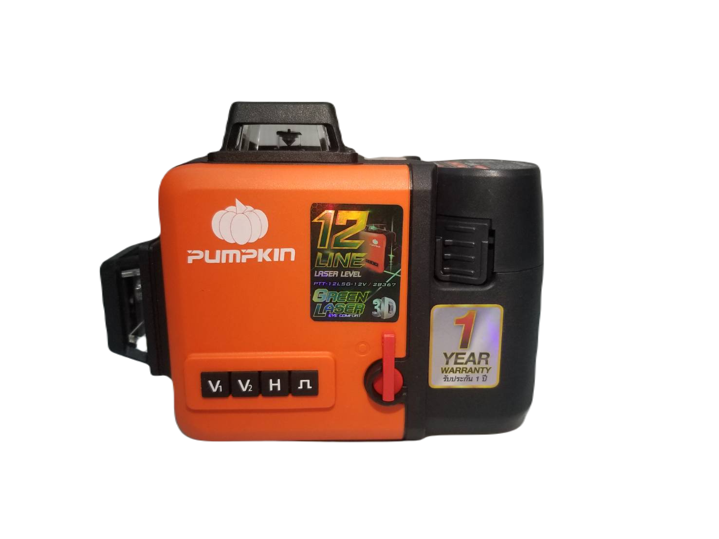 เลเซอร์12เส้น แสงเขียว PTT-12LSG-12V PUMPKIN #28367