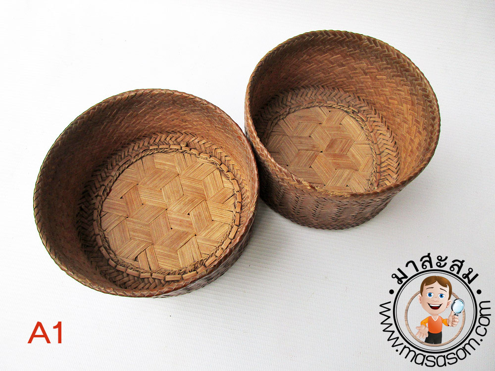 กล่องใส่ข้าวไม้ไผ่สานชาวเขา A1