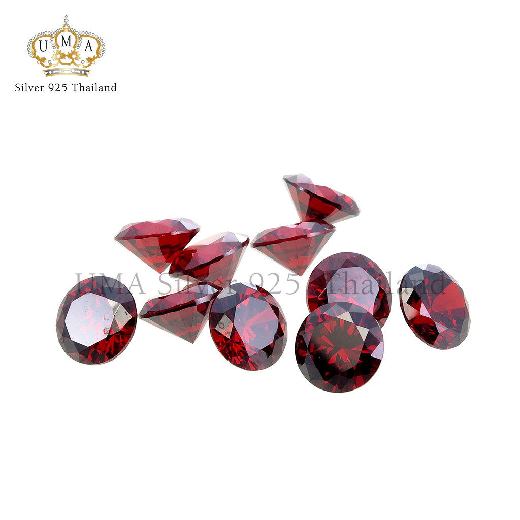 เพชรCZ 6A ทรงกลม การ์เน็ต สีแดง (Garnet Medium ROUND CZ) - Size 1.00mm - 1แพ็ค - 1000เม็ด