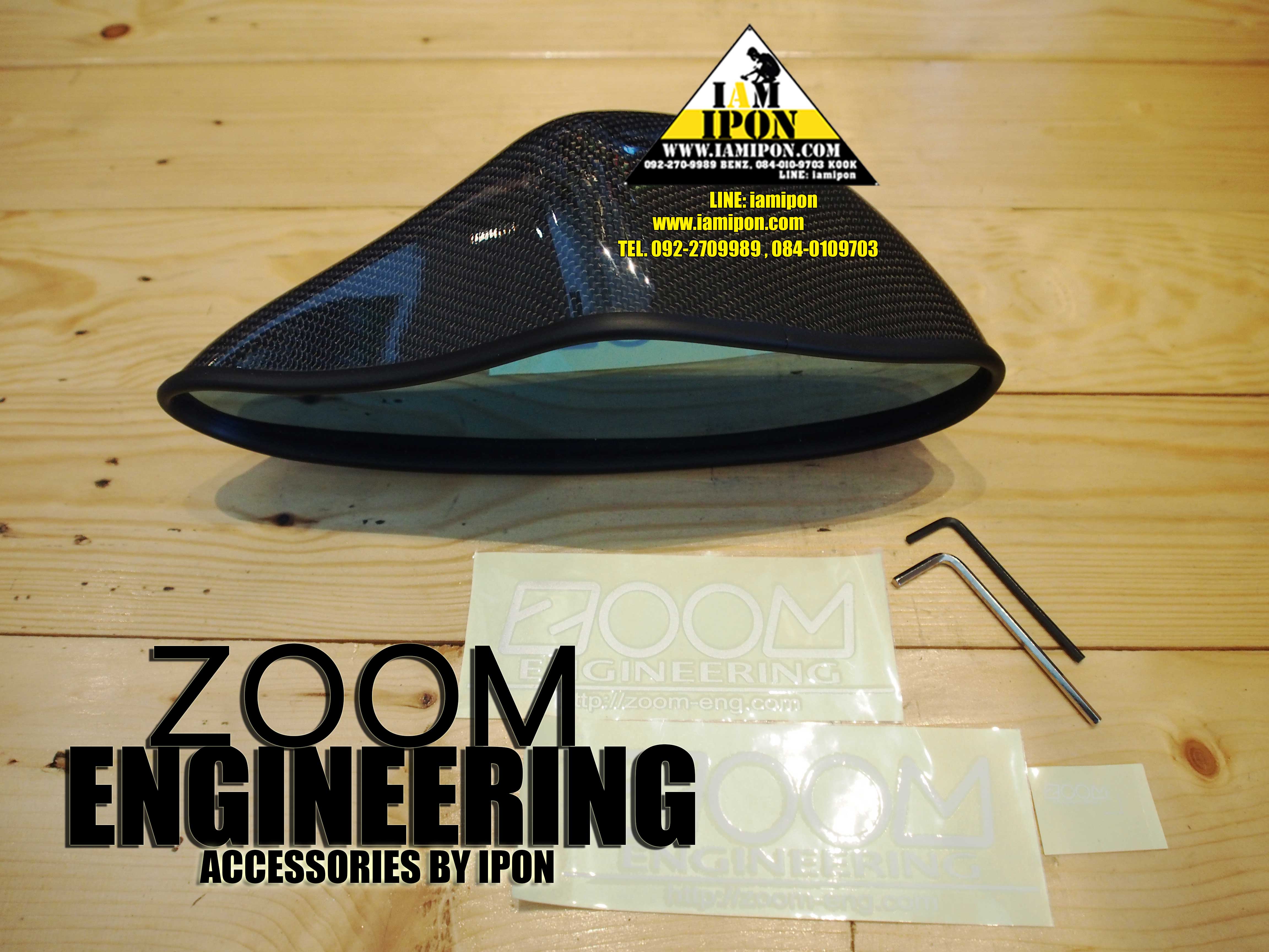 ZOOM ENGINEERING CARBON กระจกมองหลังคาร์บอนในเก๋ง