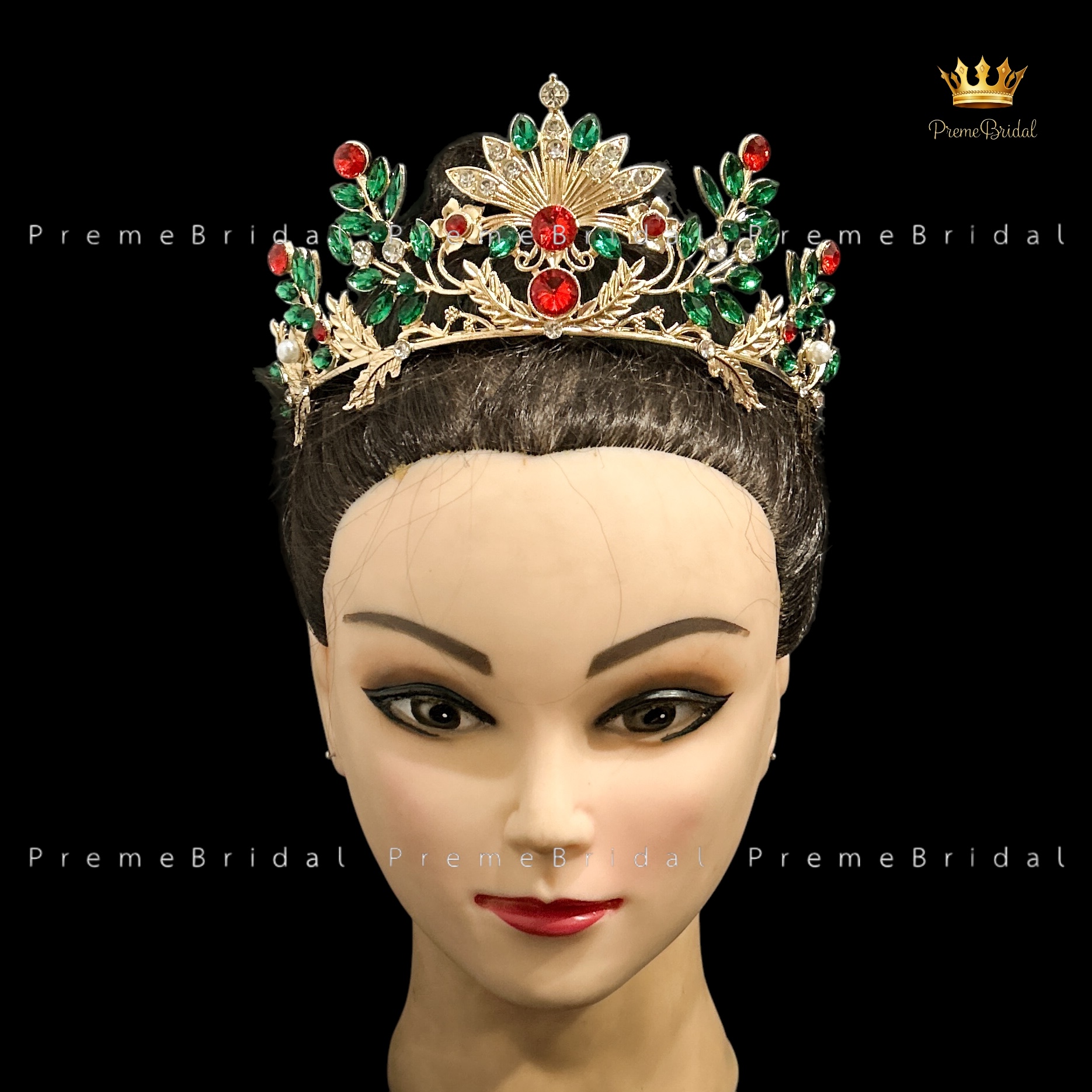 (พร้อมส่ง) มงกุฎคริสต์มาส 002 งานสวย ปราณีต QCเพชรทุกเม็ด สินค้าพร้อมส่งจากไทย