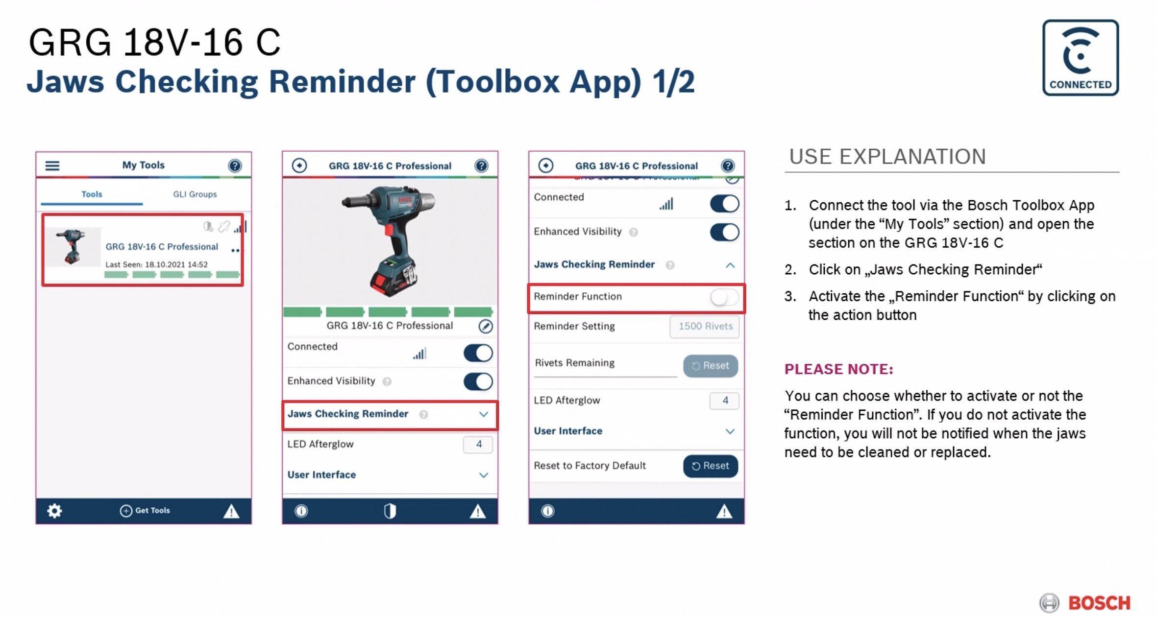 เครื่องยิงรีเวท18V GRG18V-16C BOSCH SOLO